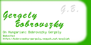 gergely bobrovszky business card